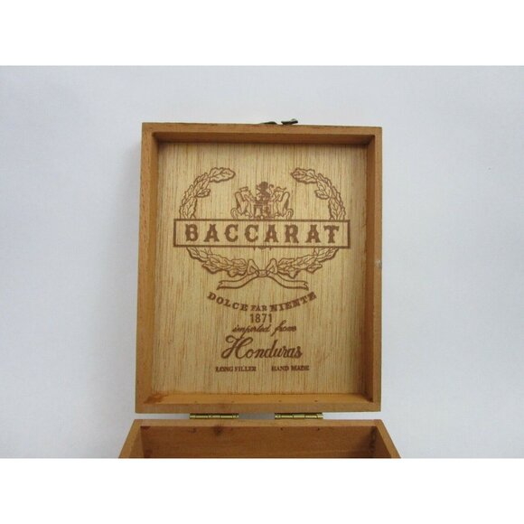 Vintage Wood Baccarat Dolce Far Niente 1871 Cigar Box Imported Honduras - Empty - Picture 8 of 9